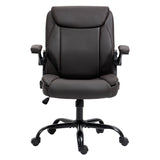 Artiss Executive Office Chair Mid Back Brwon - Side View