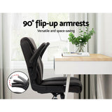 Artiss Executive Office Chair Mid Back Brwon - 45-Degree Angle