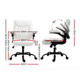 Artiss Executive Office Chair Mid Back White - Front View