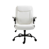 Artiss Executive Office Chair Mid Back White - Side View