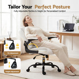 Artiss Executive Office Chair Mid Back White - Top-Down View