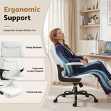 Artiss Executive Office Chair Mid Back White - Rear View