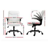 Artiss Executive Office Chair Mid Back White - Front View