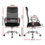 Artiss Mesh Office Chair High Back Black - Front View