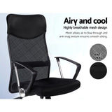 Artiss Mesh Office Chair High Back Black - Rear View