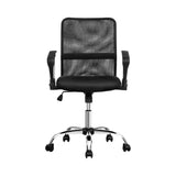 Artiss Mesh Office Chair Mid Back Black - Side View