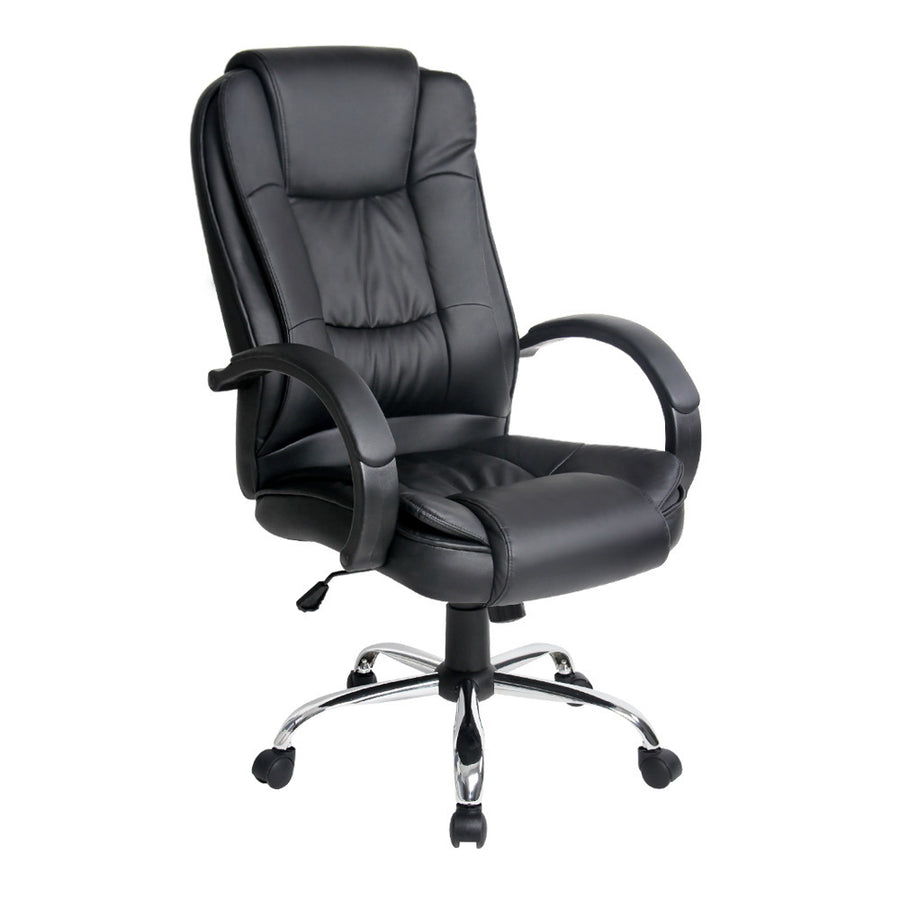 Artiss Rainier executive office chair, high back black PU leather, image 8