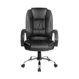 Artiss Executive Office Chair Leather Tilt Black - Side View