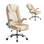 Artiss Kea executive office chair, beige PU leather