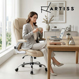 Artiss Executive Office Chair Leather Tilt Beige - Extra Image