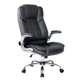 Artiss Executive Office Chair Leather Tilt Black - Low Angle