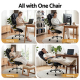 Artiss Executive Office Chair Leather Tilt Black - 45-Degree Angle