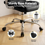 Artiss Executive Office Chair Leather Tilt Black - Low Angle