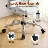 Artiss Executive Office Chair Leather Tilt White - Low Angle