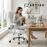 Artiss Executive Office Chair Leather Tilt White - Extra Image