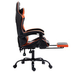 Artiss Gaming Office Chair Executive Computer Leather Chairs Footrest Orange, image 4