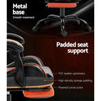 Artiss Gaming Office Chair Executive Computer Leather Chairs Footrest Orange, image 6