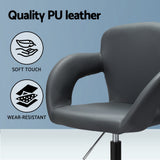 Artiss Office Chair Mid Back Grey - 45-Degree Angle