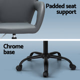 Artiss Office Chair Mid Back Grey - Rear View