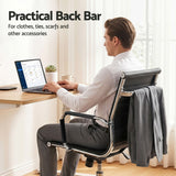 Artiss Office Chair Conference Chairs PU Leather Mid Back Black - Rear View