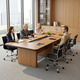 Artiss Office Chair Conference Chairs PU Leather Mid Back Black - Extra Image