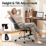Artiss Office Chair Conference Chairs PU Leather Mid Back Grey - Top-Down View