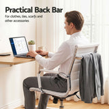 Artiss Office Chair Conference Chairs PU Leather Mid Back White - Rear View