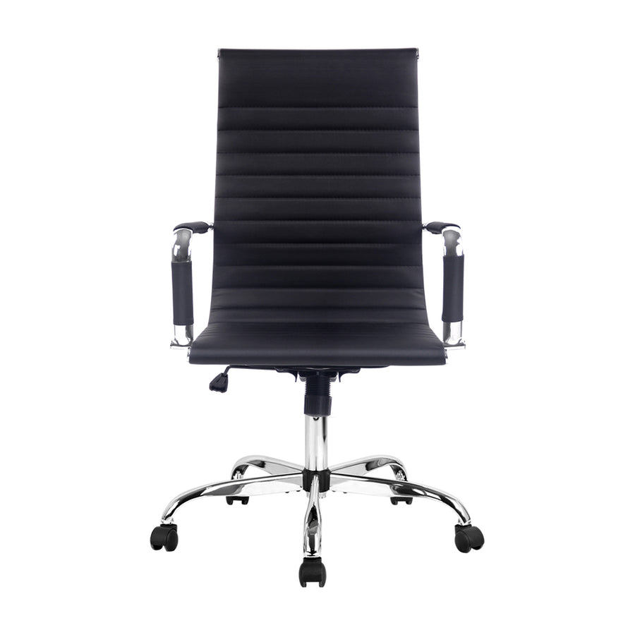 Artiss Office Chair Conference Chairs PU Leather High Back Black, image 3