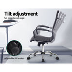 Artiss Office Chair Conference Chairs PU Leather High Back Black, image 4
