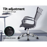 Artiss Office Chair Conference Chairs PU Leather High Back Black - Top-Down View