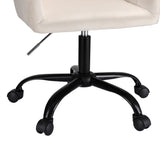 Artiss Office Chair Velvet Seat Cream - Top-Down View
