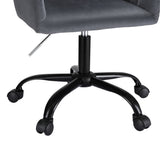 Artiss Office Chair Velvet Seat Dark Grey - Top-Down View