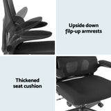 Artiss Ergonomic Office Chair Mesh Chairs Black - Rear View