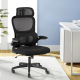 Artiss Ergonomic Office Chair Mesh Chairs Black - Close-Up Angle