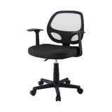 Artiss Mesh Office Chair Computer Gaming Desk Chairs Work Study Mid Back Black - Close-Up Angle