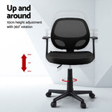 Artiss 2x Mesh Office Chair Computer Gaming Desk Chairs Work Study Mid Back Black