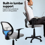 Artiss Mesh Office Chair Computer Gaming Desk Chairs Work Study Mid Back Grey - 45-Degree Angle