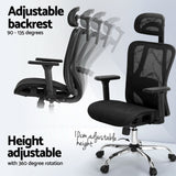 Artiss Ergonomic Office Chair Recline Black - 45-Degree Angle