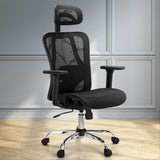 Artiss Ergonomic Office Chair Recline Black - Close-Up Angle