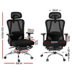 Artiss Ergonomic Mesh Office Chair Black, image 2