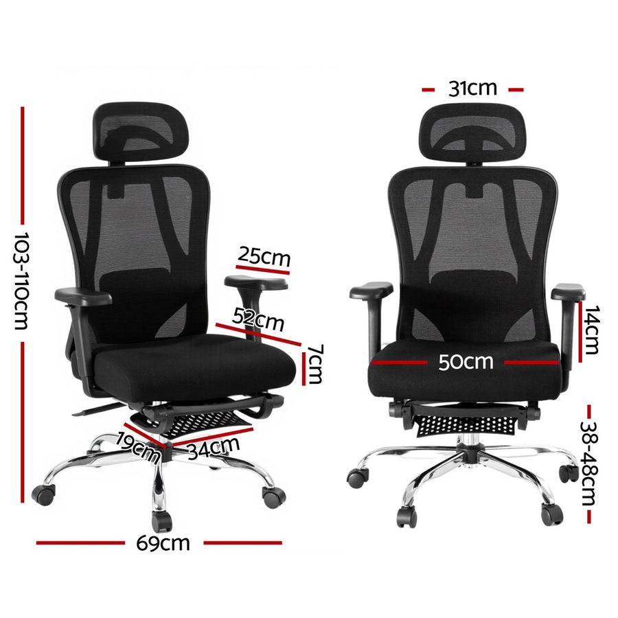 Artiss Ergonomic Mesh Office Chair Black, image 2