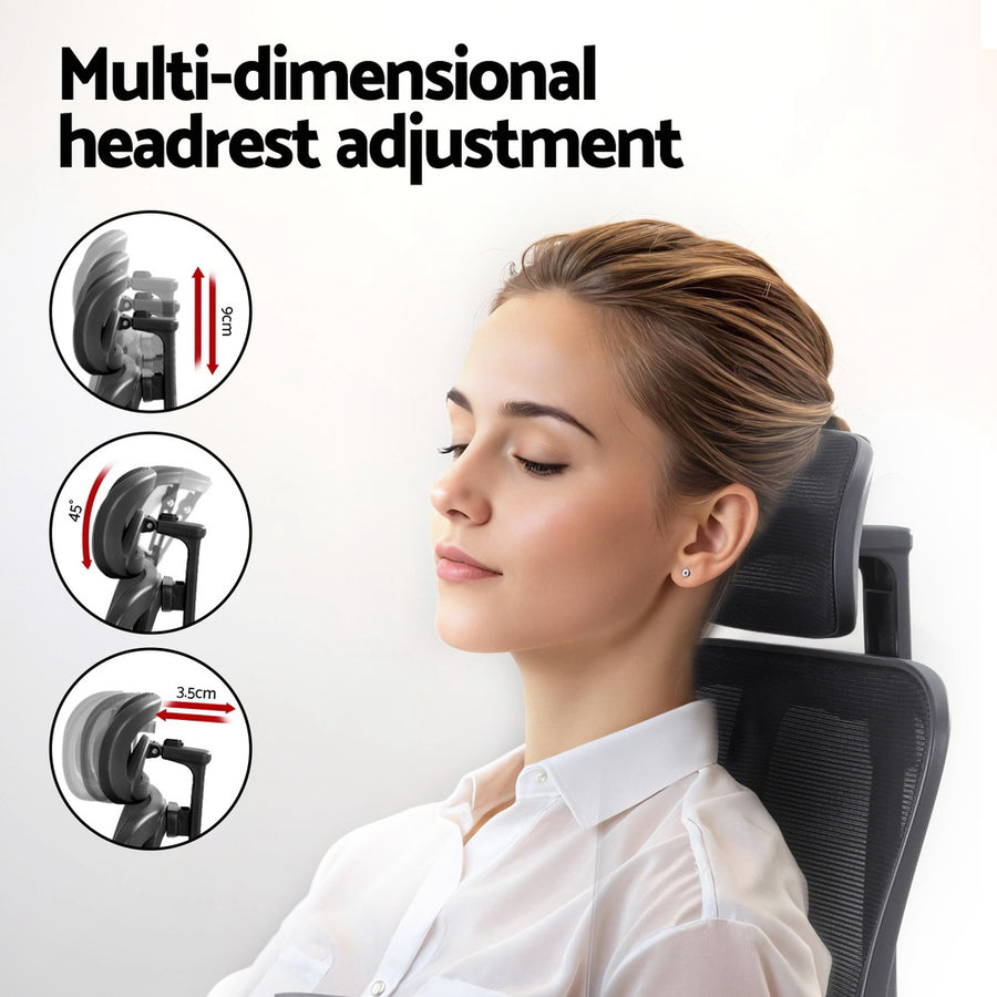Artiss Ergonomic Mesh Office Chair Black, image 4
