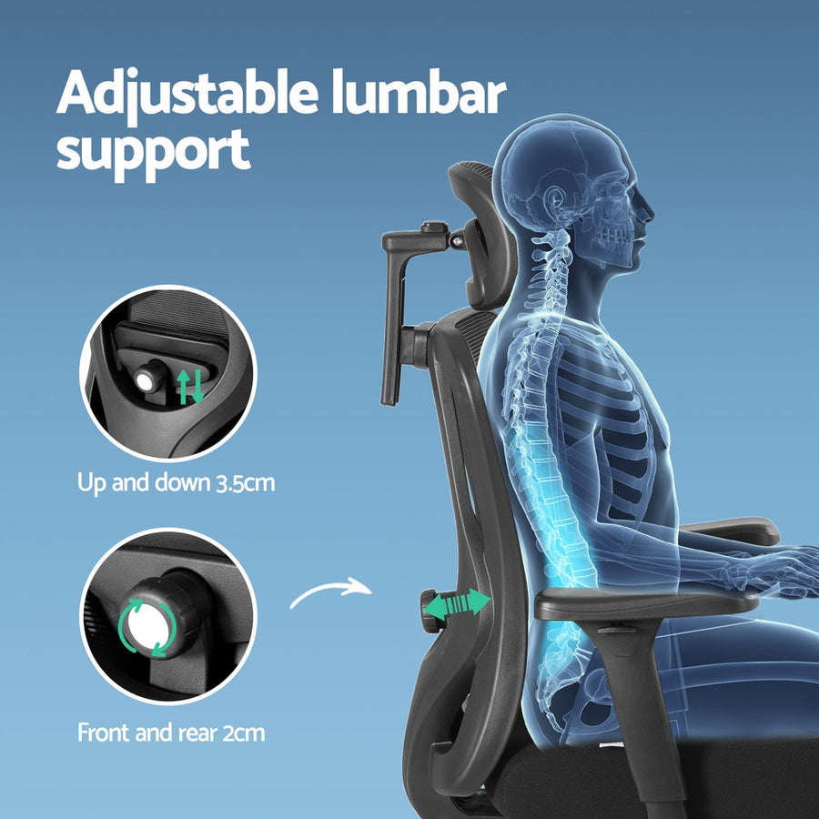Artiss Ergonomic Mesh Office Chair Black, image 5