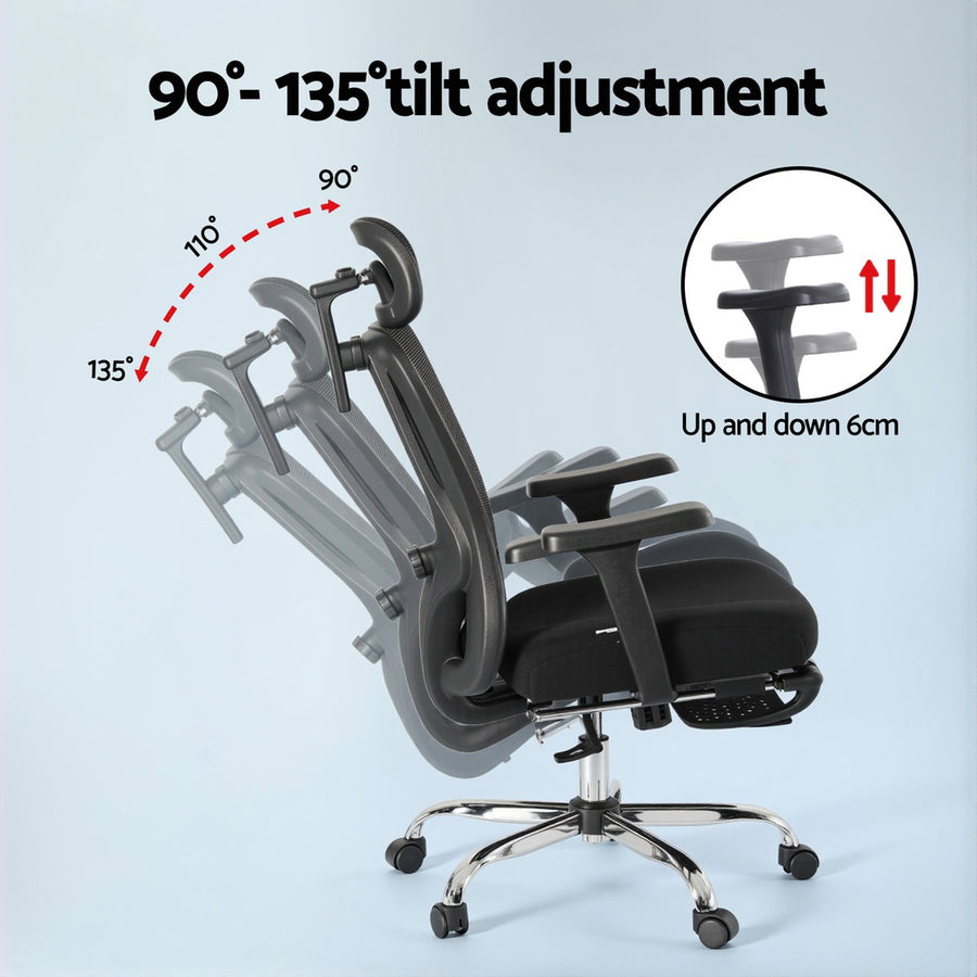 Artiss Ergonomic Mesh Office Chair Black, image 6