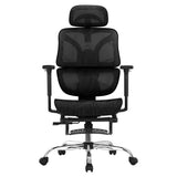 Artiss Ergonomic Office Chair Footrest Black - Side View