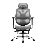 Artiss Ergonomic Office Chair Footrest Grey - Side View