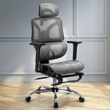Artiss Ergonomic Office Chair Footrest Grey - Low Angle