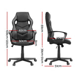 Artiss Gaming Office Chair Computer Chairs Grey - Front View