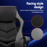 Artiss Gaming Office Chair Computer Chairs Grey - Top-Down View