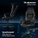 Artiss Gaming Office Chair Computer Chairs Grey - 45-Degree Angle